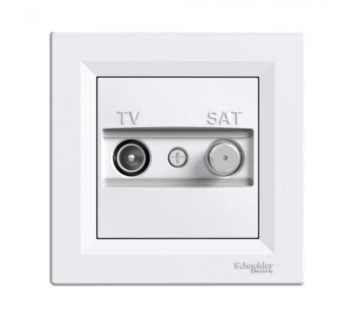 Розетка телевізійна Schneider Electric Asfora біла ТV+SAT кінцева внутрішня EPH3400421