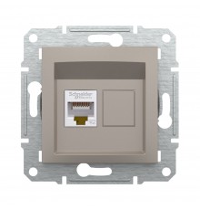 Розетка комп'ютерна Schneider Electric Asfora бронза RJ45 UTP 5E внутрішня EPH4300169