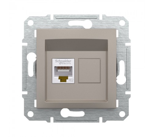 Розетка комп'ютерна Schneider Electric Asfora бронза RJ45 UTP 5E внутрішня EPH4300169 Розетка комп'ютерна Schneider Electric Asfora бронза RJ45 UTP 5E внутрішня EPH4300169