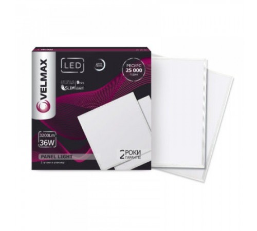 LED світильник 36W 4000K 3200Lm з блоком живлення 25-24-15 Velmax LED світильник 36W 4000K 3200Lm з блоком живлення 25-24-15 Velmax
