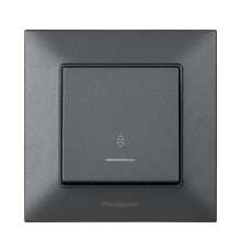 Вимикач Panasonic Arkedia Slim димчастий одноклавішний прохідний з підсвіткою WNTC00042DG-UA