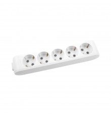 Колодка Panasonic X-tendia із заземленням 5 гн. з захистними шторками сіра WLTB04502GR-UA