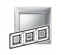 Legrand Valena Classic Рамка 3 пости Алюміній Матовий 770333