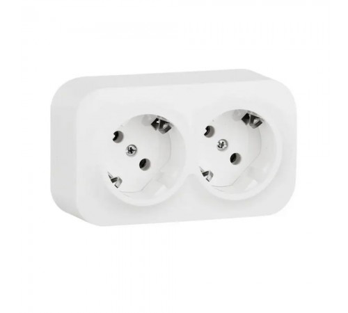 Розетка Legrand FORIX біла 2х2к+з без шторок 782413 Розетка Legrand FORIX біла 2х2к+з без шторок 782413