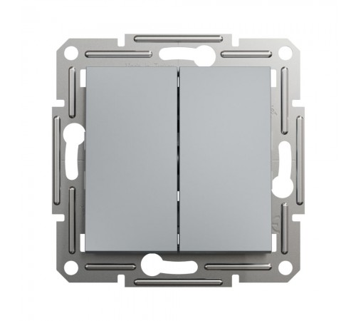 Вимикач кнопковий Schneider Electric Asfora сталь двоклавішний самозажимний EPH1100162 Вимикач кнопковий Schneider Electric Asfora сталь двоклавішний самозажимний EPH1100162