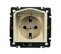 Розетка Legrand Valena Classic слонова кістка з заземленням з кришкою 774322