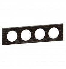Legrand CELIANE Рамка 4 пости Corian чорний рифлений 69024