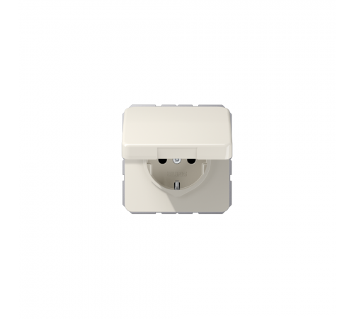 JUNG CD Розетка SCHUKO з кришкою слонова кістка CD1520BFKL