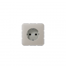 JUNG CD Розетка SCHUKO з захисними шторками платина CD1520KIPT
