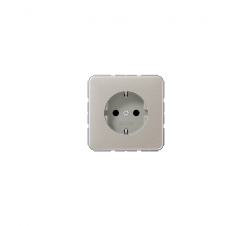 JUNG CD Розетка SCHUKO з захисними шторками платина CD1520KIPT