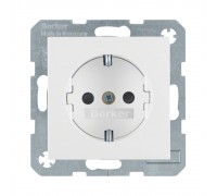 Розетка Berker S.1/B.х з з/к з шторками полярна білизна матова 47231909