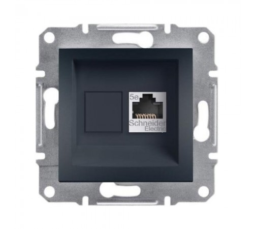 Розетка комп'ютерна Schneider Electric Asfora антрацит RJ-45 UTP 5E внутрішня EPH4300171