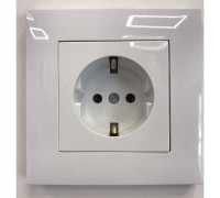 Розетка в зборі Hager Berker LUMINA біла HL1050S