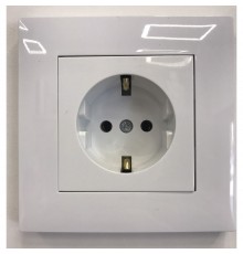 Розетка в зборі Hager Berker LUMINA біла HL1050S