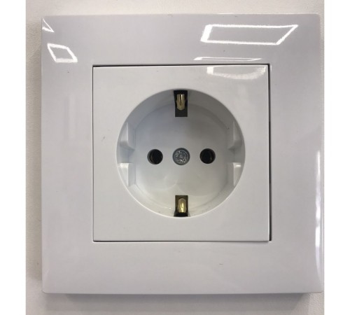 Розетка в зборі Hager Berker LUMINA біла HL1050S