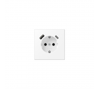 JUNG LSx-механізм Розетка SCHUKO® з USB-інтерфейсом білосніжний матовий LS1520-15CAWWM