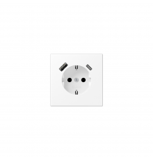 JUNG LSx-механізм Розетка SCHUKO® з USB-інтерфейсом білосніжний матовий LS1520-15CAWWM