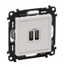 Legrand Valena LIFE Розетка USB для зарядки подвійна(753112) Білий 753412