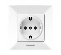 Розетка Panasonic Arkedia Slim біла із заземленням WNTC02022WH-UA