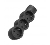 Колодка Legrand 3X2К+З без кабеля чорний 695023