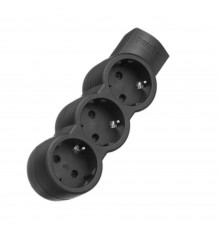 Колодка Legrand 3X2К+З без кабеля чорний 695023
