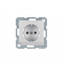 BERKER S.x/B.x механізм Розетка з з/к з зах.від дітей з LED-підсвіткою 16А/250В алюміній 41091404