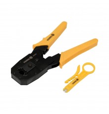 Кліщі для затискання телефонних і мережевих штепселів VOREL L=195mm RJ45 RJ10 RJ11 45504