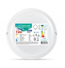LED світильник TITANUM IP65 круглий 12W 6500K TL-BHR-126 481656