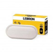 LED світильник з датчиком руху овальний L-WLO-S 12W 4100К 1050Lm IP65 15-37-23 Lebron