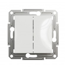 Вимикач Schneider Electric Asfora двоклавішний бiлий без рамки EPH0370121