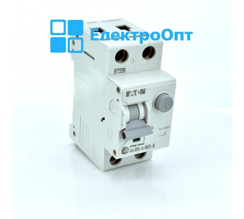 Диференційний автомат EATON Тип А 2P 6kA B-6 30mA HNB-B6/A-0,03