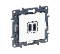 Legrand NILOE STEP Розетка USB Тип С+C 15 Вт 5 В колір Білий 863139