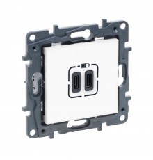 Legrand NILOE STEP Розетка USB Тип С+C 15 Вт 5 В колір Білий 863139