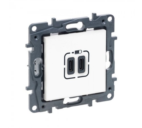 Legrand NILOE STEP Розетка USB Тип С+C 15 Вт 5 В колір Білий 863139