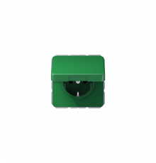 JUNG CD Розетка SCHUKO з кришкою зелений CD1520BFKLGN