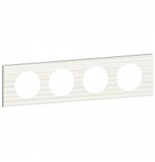 Legrand CELIANE Рамка 4 пости Corian білий рельєф 69014