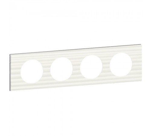Legrand CELIANE Рамка 4 пости Corian білий рельєф 69014 Legrand CELIANE Рамка 4 пости Corian білий рельєф 69014