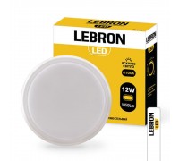 LED світильник Lebron з датчиком руху круглий L-WLR-S 12W 175mm 4100K 1050Lm IP65 15-37-32