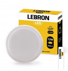 LED світильник Lebron з датчиком руху круглий L-WLR-S 12W 175mm 4100K 1050Lm IP65 15-37-32