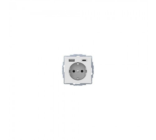 Розетка Berker Q.x з з/к + 2хUSB A-С полярна білизна 48046089 Розетка Berker Q.x з з/к + 2хUSB A-С полярна білизна 48046089