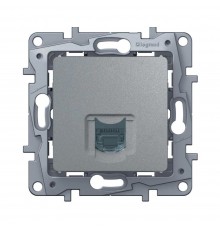 Розетка комп'ютерна Legrand Etika RJ45 Cat.5е UTP алюміній 672441