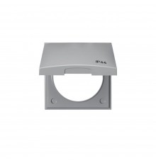 BERKER Integro Рамка 1Х з кришкою з написом IP44 сірий 918282597