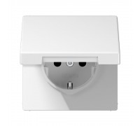 JUNG LS.x механізм SCHUKO-розетка з відкидною кришкою білий LS1520KLWW