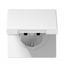 JUNG LS.x механізм SCHUKO-розетка з відкидною кришкою білий LS1520KLWW