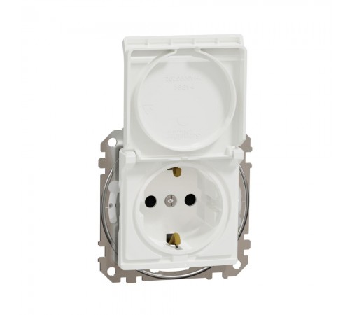 Розетка Schneider Sedna Design 1-а З/К внутр. зі шторками та кришкою IP44 білий SDD211024 Розетка Schneider Sedna Design 1-а З/К внутр. зі шторками та кришкою IP44 білий SDD211024
