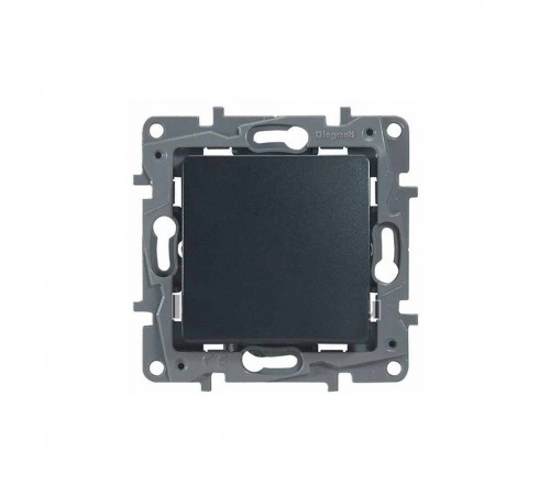 Legrand ETIKA Кнопка 6АХ Антрацит 672614