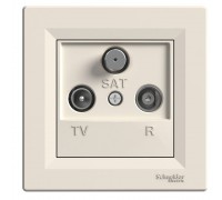 Schneider ASFORA РОЗЕТКА TV-R-SAT ПРОХ 4дБ кремовий EPH3500223