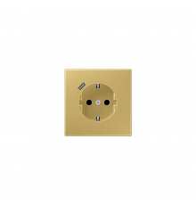 JUNG LSx-механізм Розетка SCHUKO® с USB-інтерфейсом латунь Classic ME1520-18CC-L
