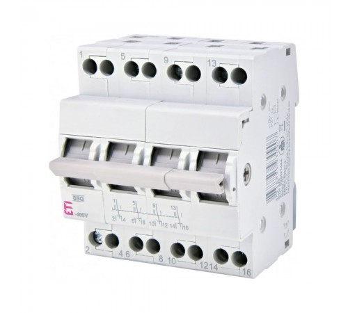 Перемикач фаз ETI SSQ 440 І-0-ІІ 4p 40A Перемикач фаз ETI SSQ 440 І-0-ІІ 4p 40A
