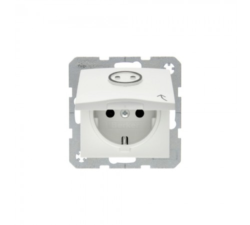 BERKER S.x/B.x механізм Розетка з з/к з кришкою зі знаком Розетка 16А/250В пол.білий мат. 47861949 BERKER S.x/B.x механізм Розетка з з/к з кришкою зі знаком Розетка 16А/250В пол.білий мат. 47861949